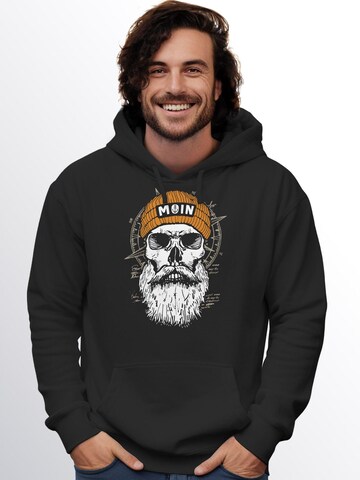 Neverless Sweatshirt 'Skull Moin' in Schwarz