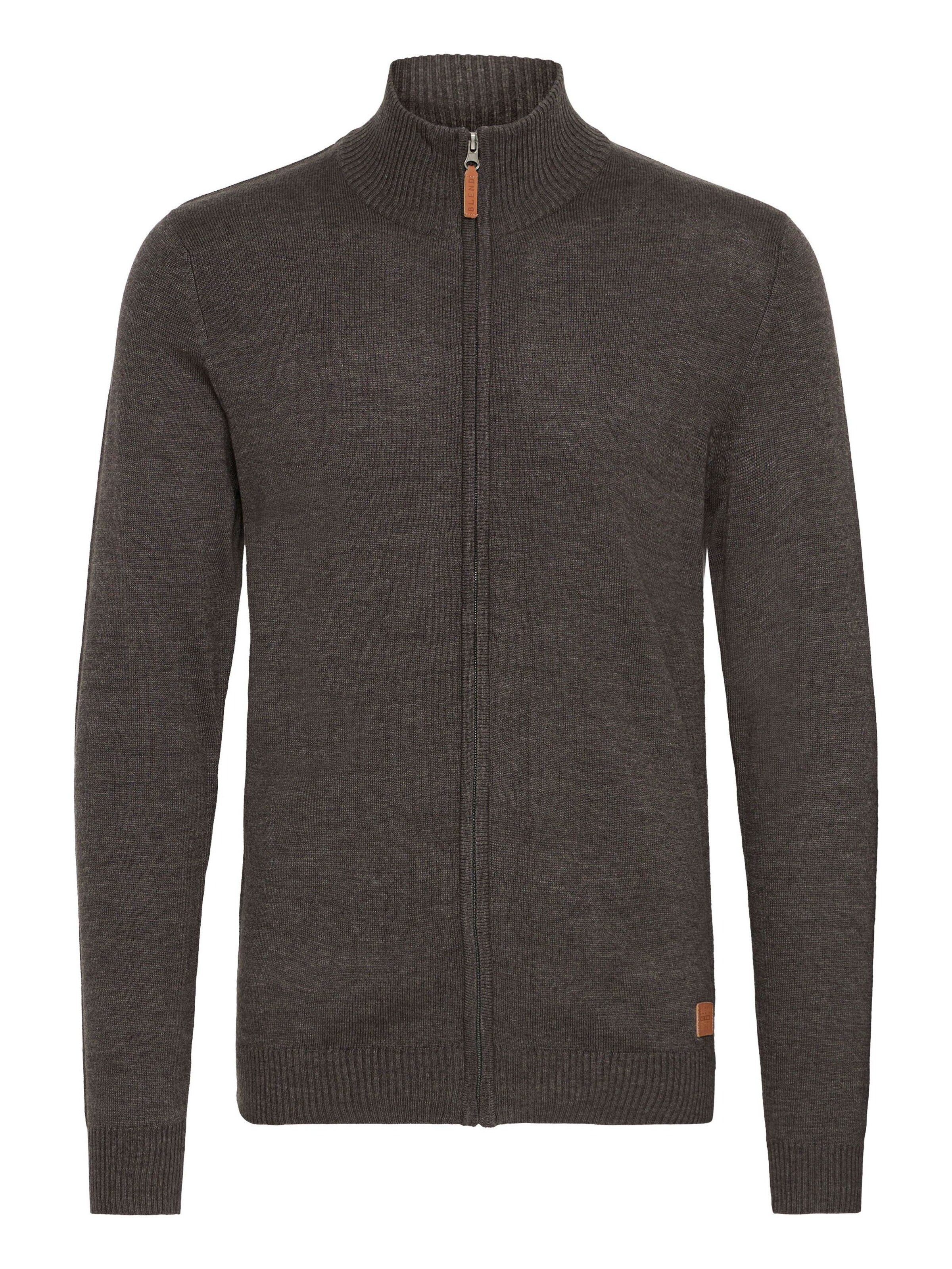 BLEND Strickjacke 'Norman' in Grau: Vorderseite