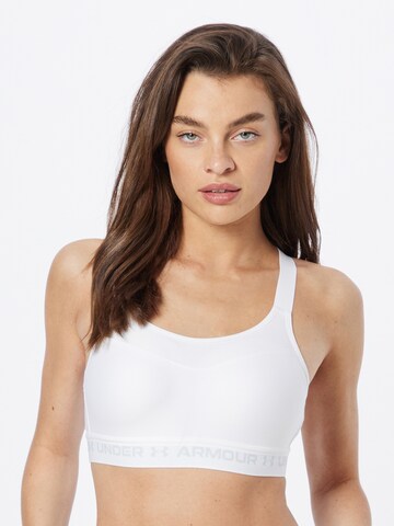 Bustier Soutien-gorge de sport UNDER ARMOUR en blanc : devant