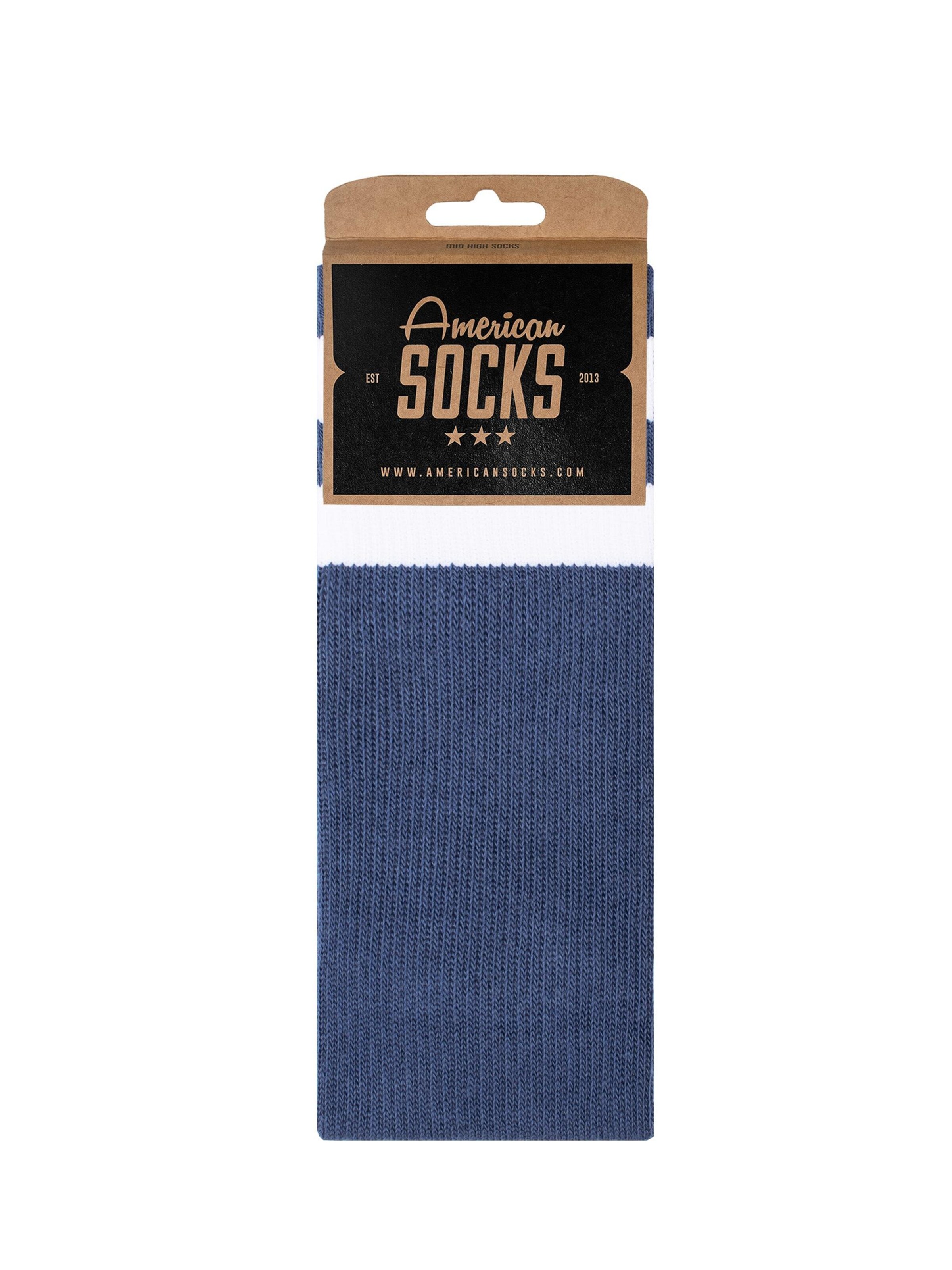 Chaussettes 'Marine - Mid High' American Socks en bleu