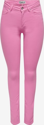 Coupe slim Pantalon 'BLUSH' ONLY en rose : devant