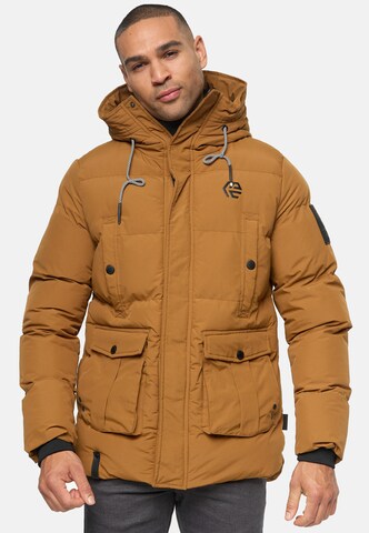 INDICODE JEANS Winter Jacket ' Rene ' in Brown