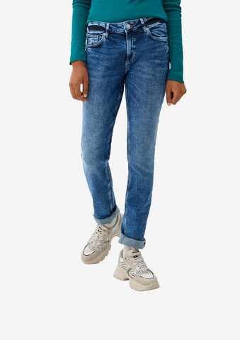 Coupe slim Jean 'Catie' QS en bleu : devant