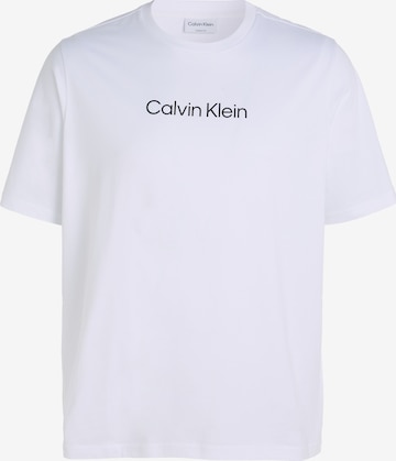 Calvin Klein Big & Tall - Camisa 'HERO' em branco: frente