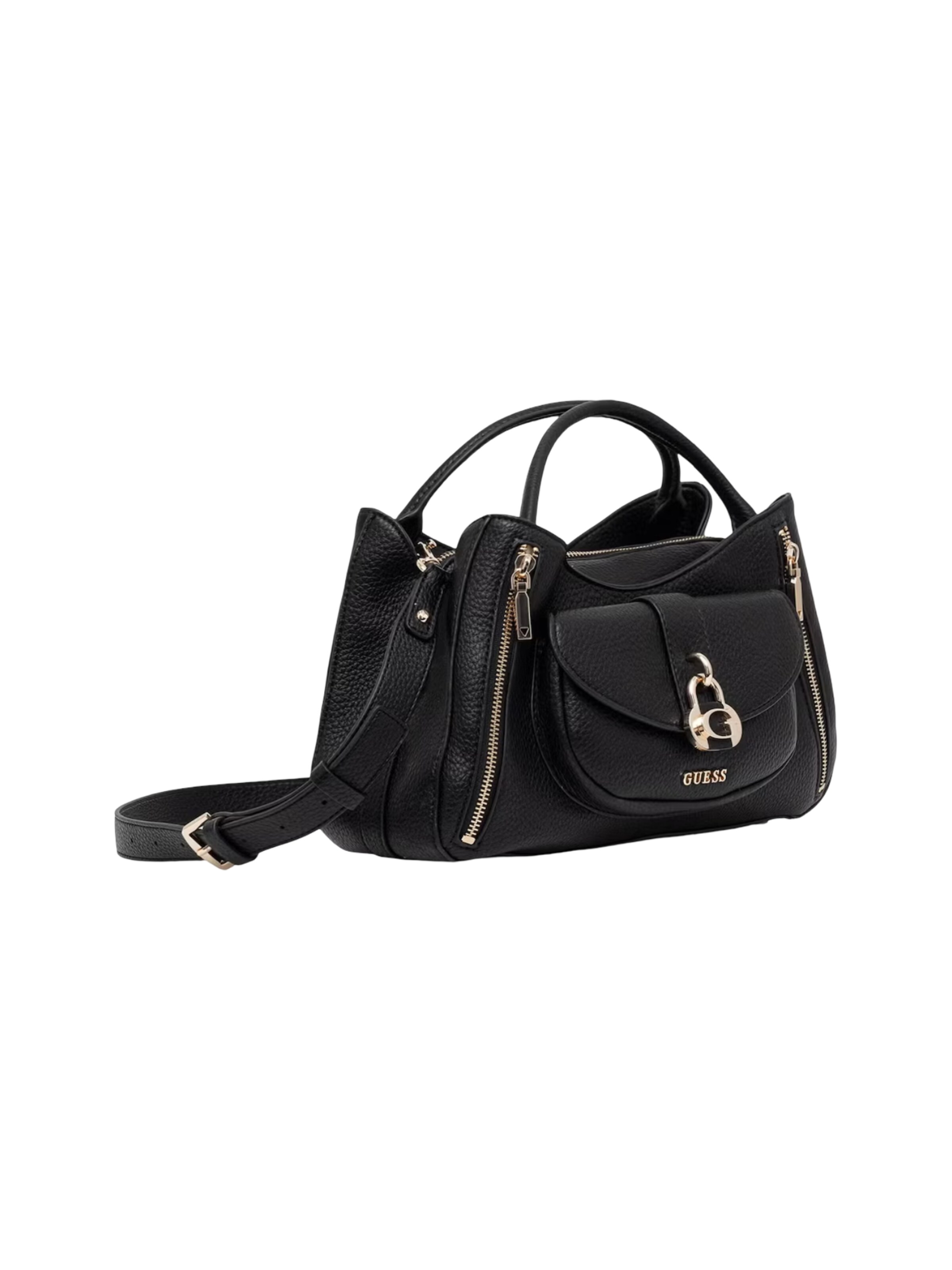 GUESS - Bolso de hombro 'JESSA GIRLFRIEND SATCHEL HWBG83 62060' en negro