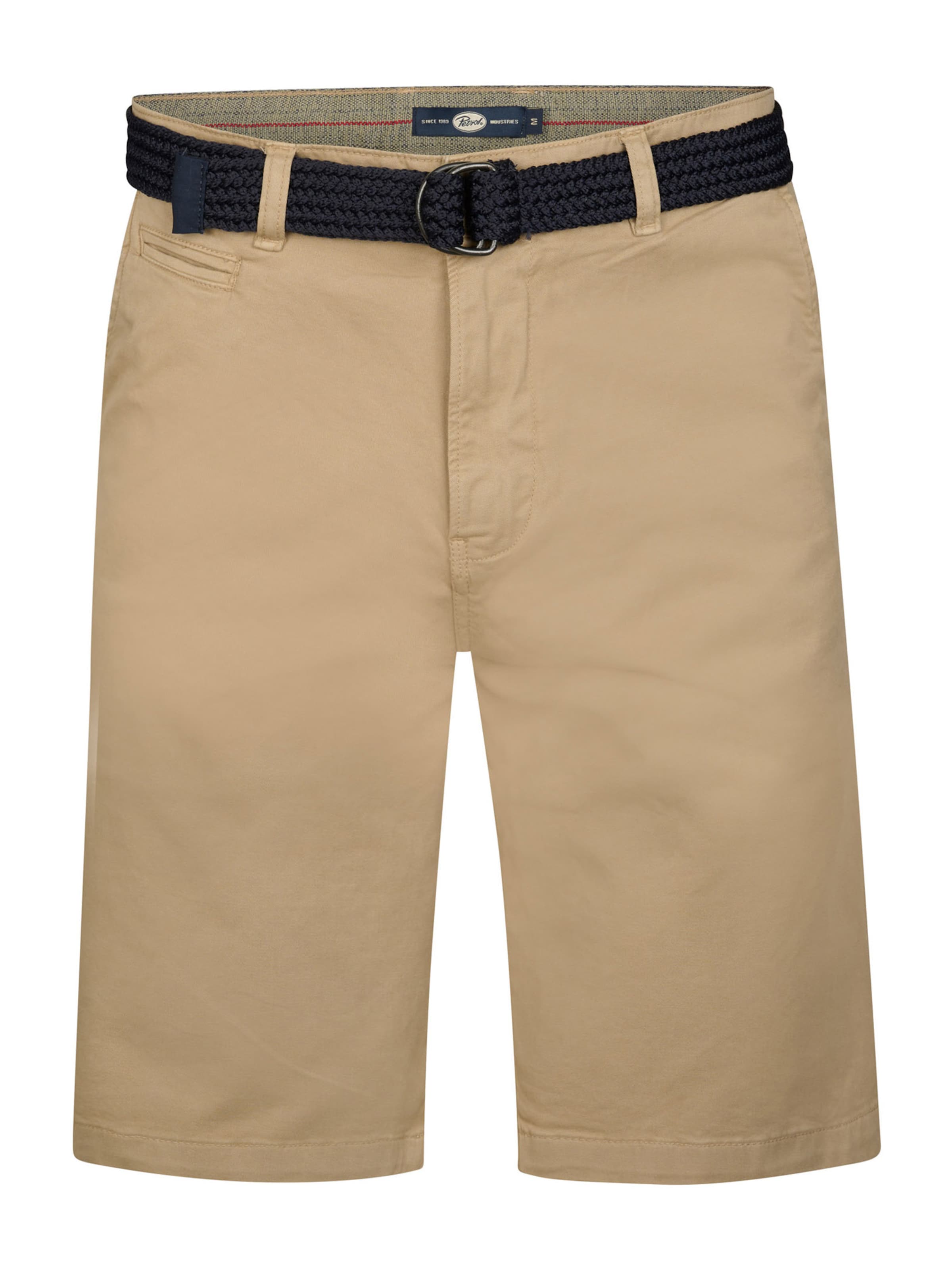 Petrol Industries regular Lærredsbukser i brun: forside