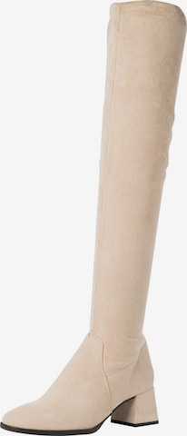 TAMARIS - Botas sobre la rodilla en beige: frente