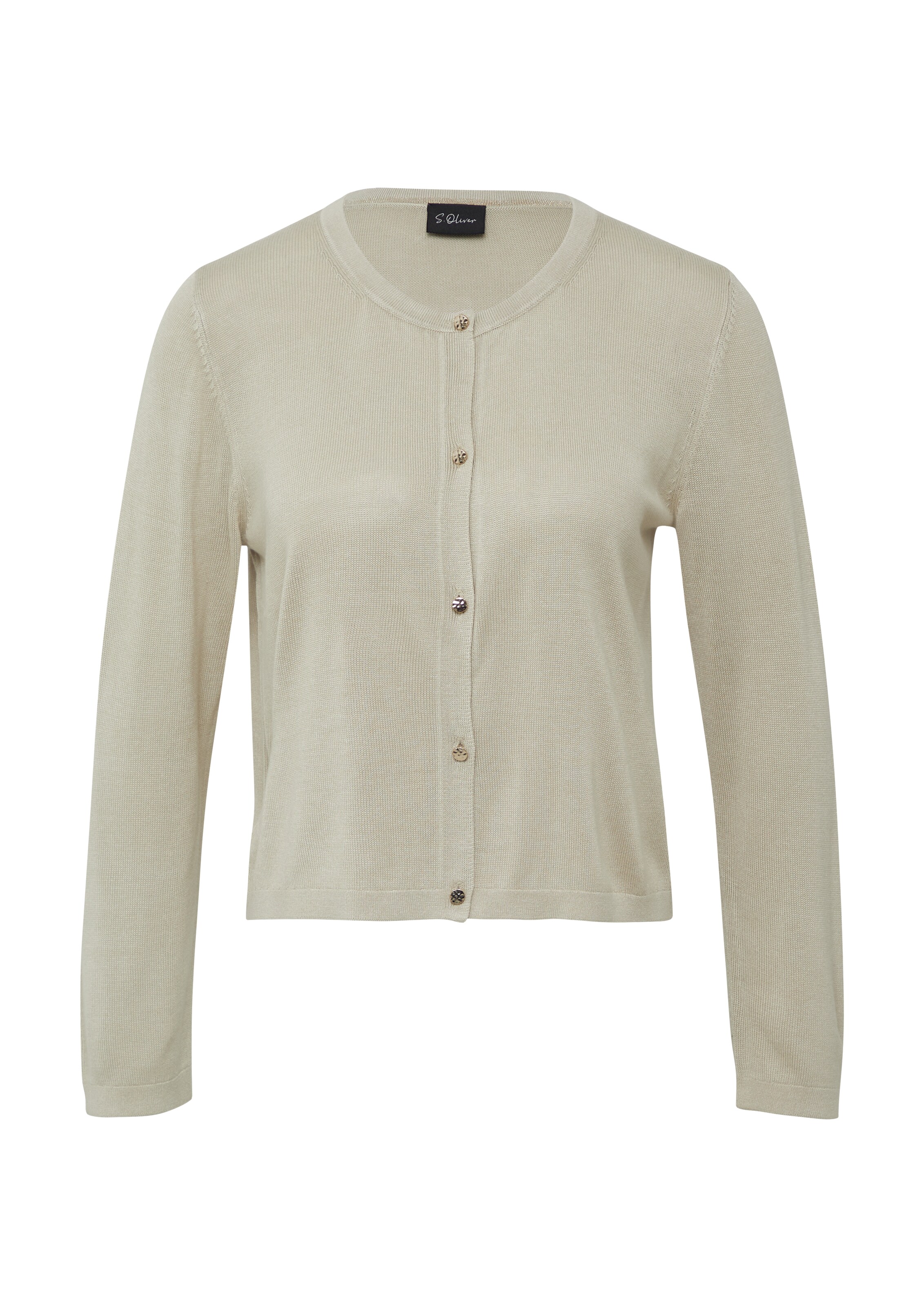 s.Oliver BLACK LABEL Strickjacke in Beige: Vorderseite