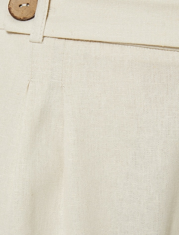 Koton Wide leg Pleat-front trousers in Beige