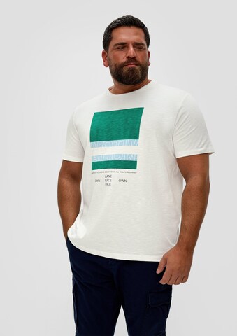 s.Oliver Men Big Sizes T-Shirt in Weiß: predná strana