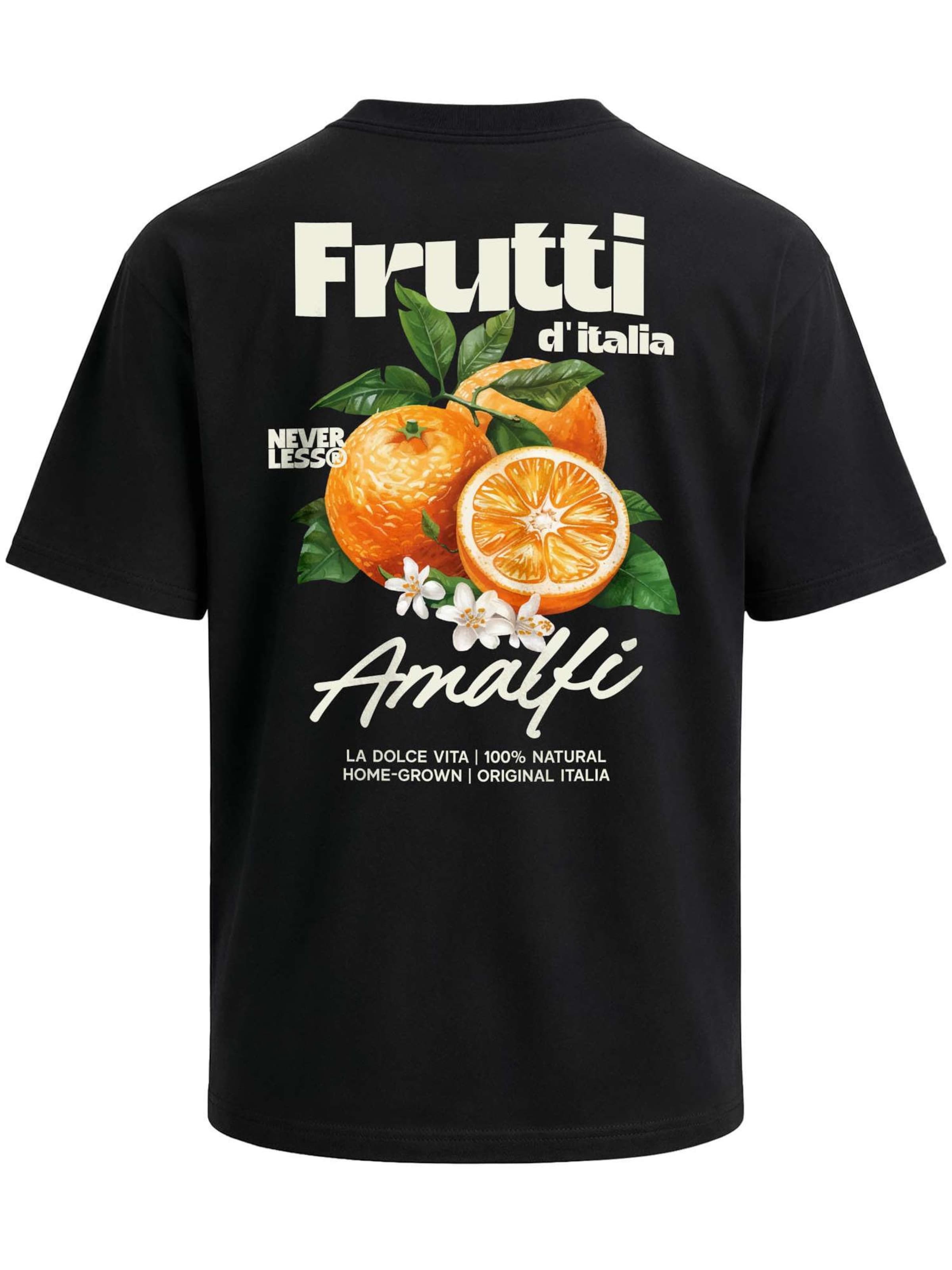 Neverless Shirt 'Frutti d' italia' in Black