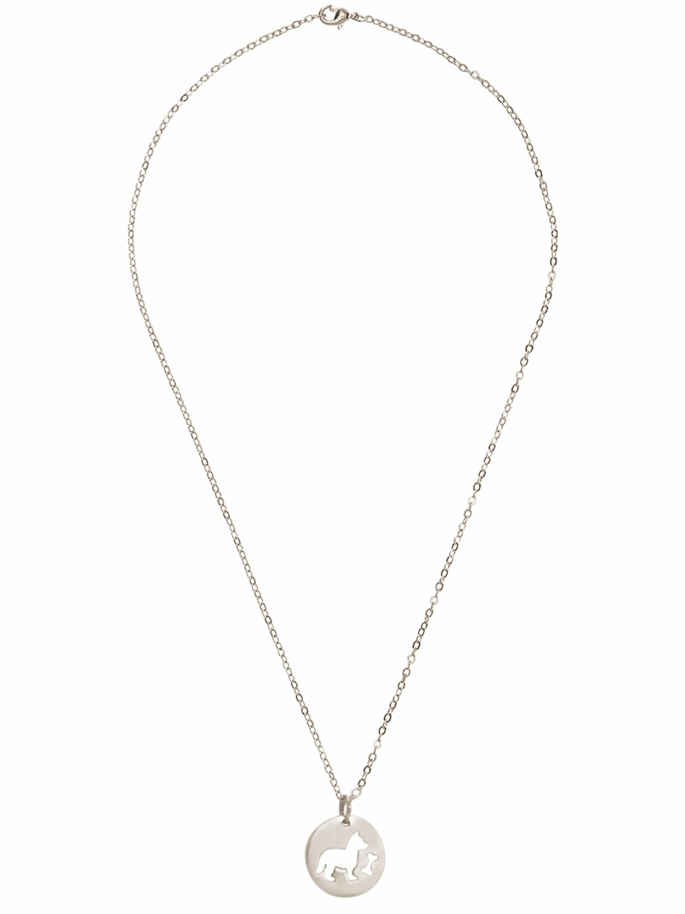 Gemshine Ketting in Zilver: voorkant