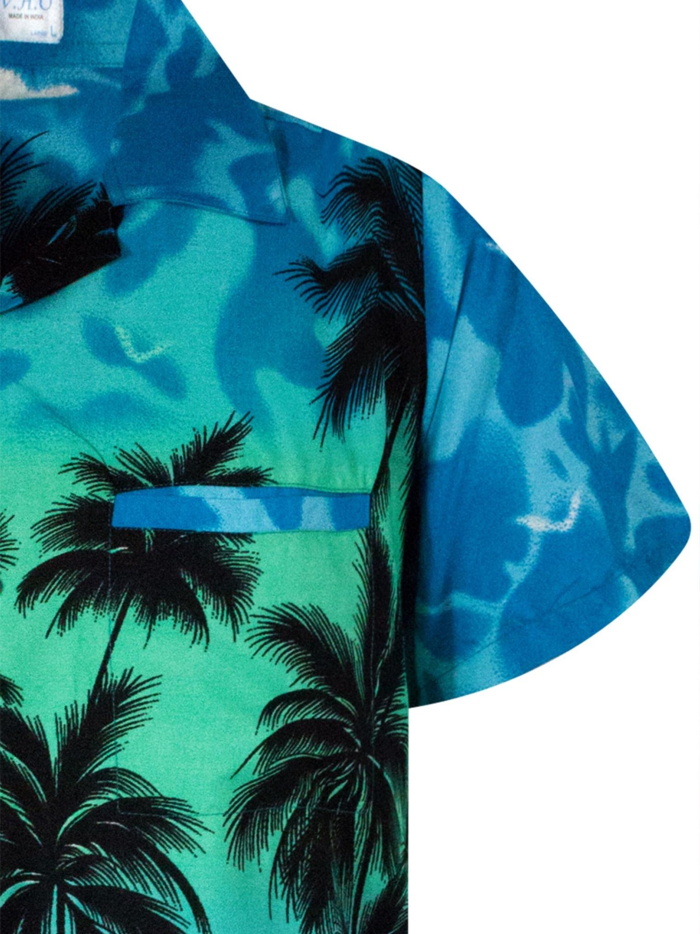 King Kameha Shirt 'Beach Eclectic'‌‌‌‌‌‌‌ in Blau