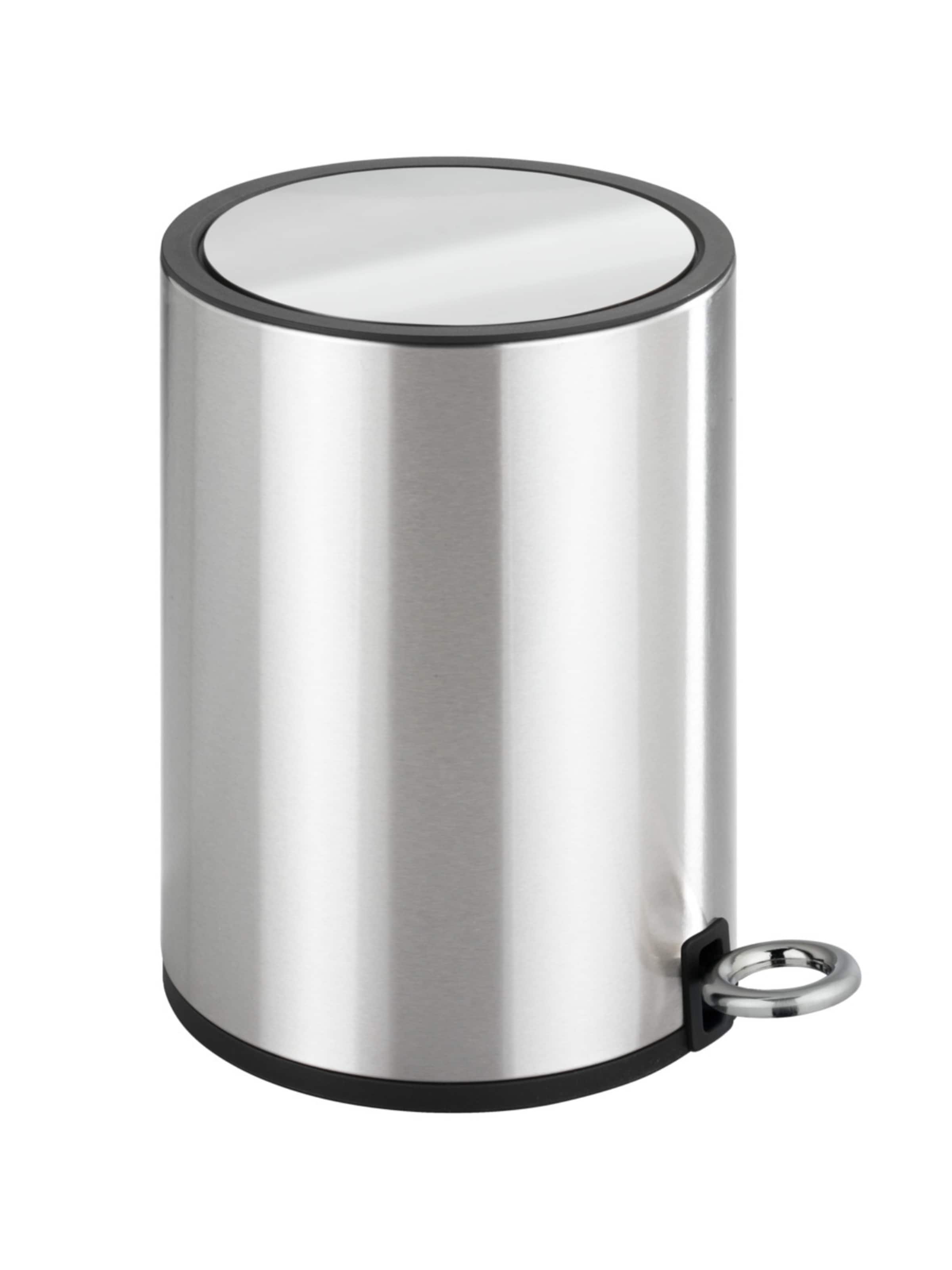 Wenko Kosmetikeimer 'Monza' in schwarz / silber, Produktansicht