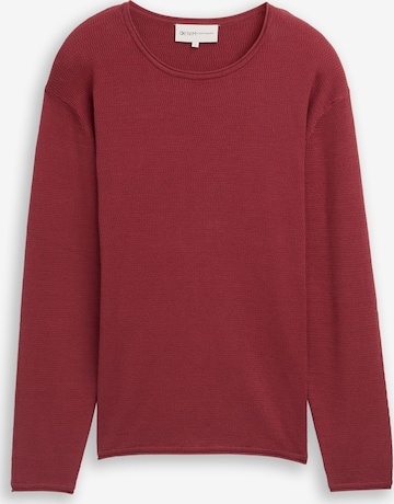 Pull-over TOM TAILOR DENIM en rouge : devant