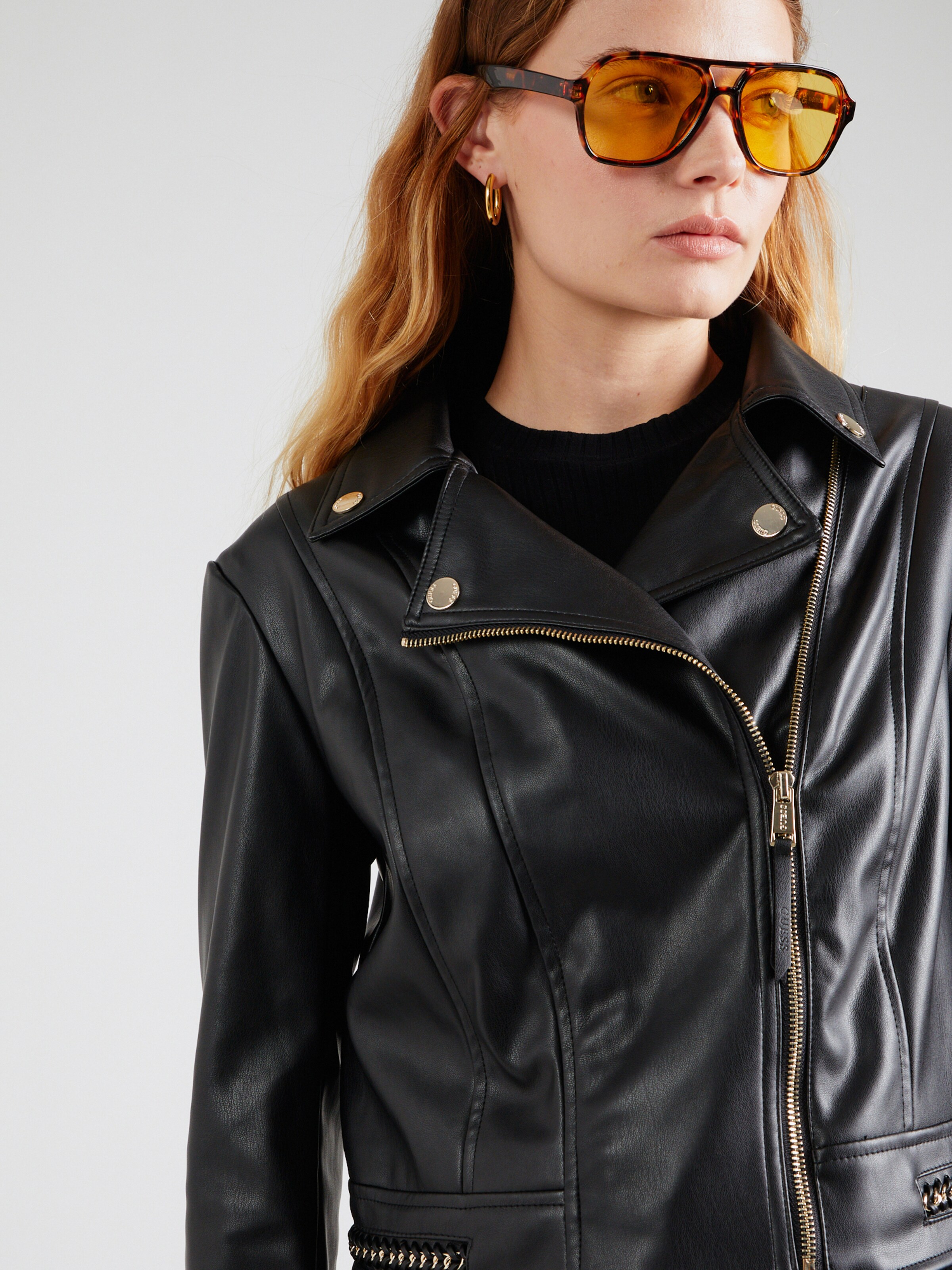Leather jackets guess sale