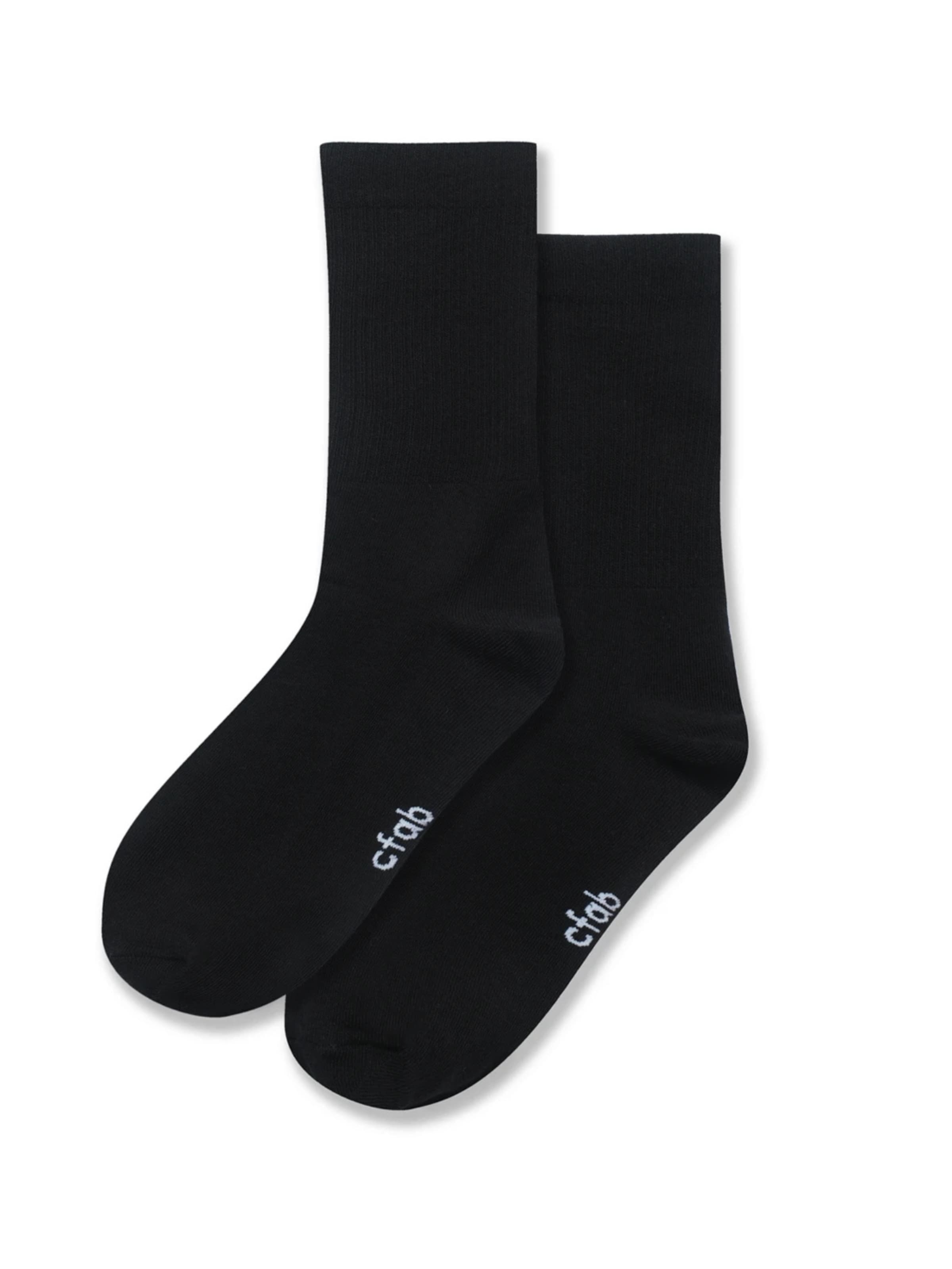 cfab (formerly creamy fabrics) Socken 'Lange Sportsocken | 4er Pack'‌‌‌‌ in Schwarz