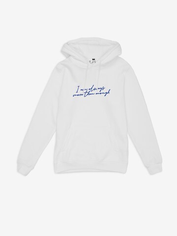 ABOUT YOU DROP Hoodie 'always enough' by Ela in Weiß: predná strana