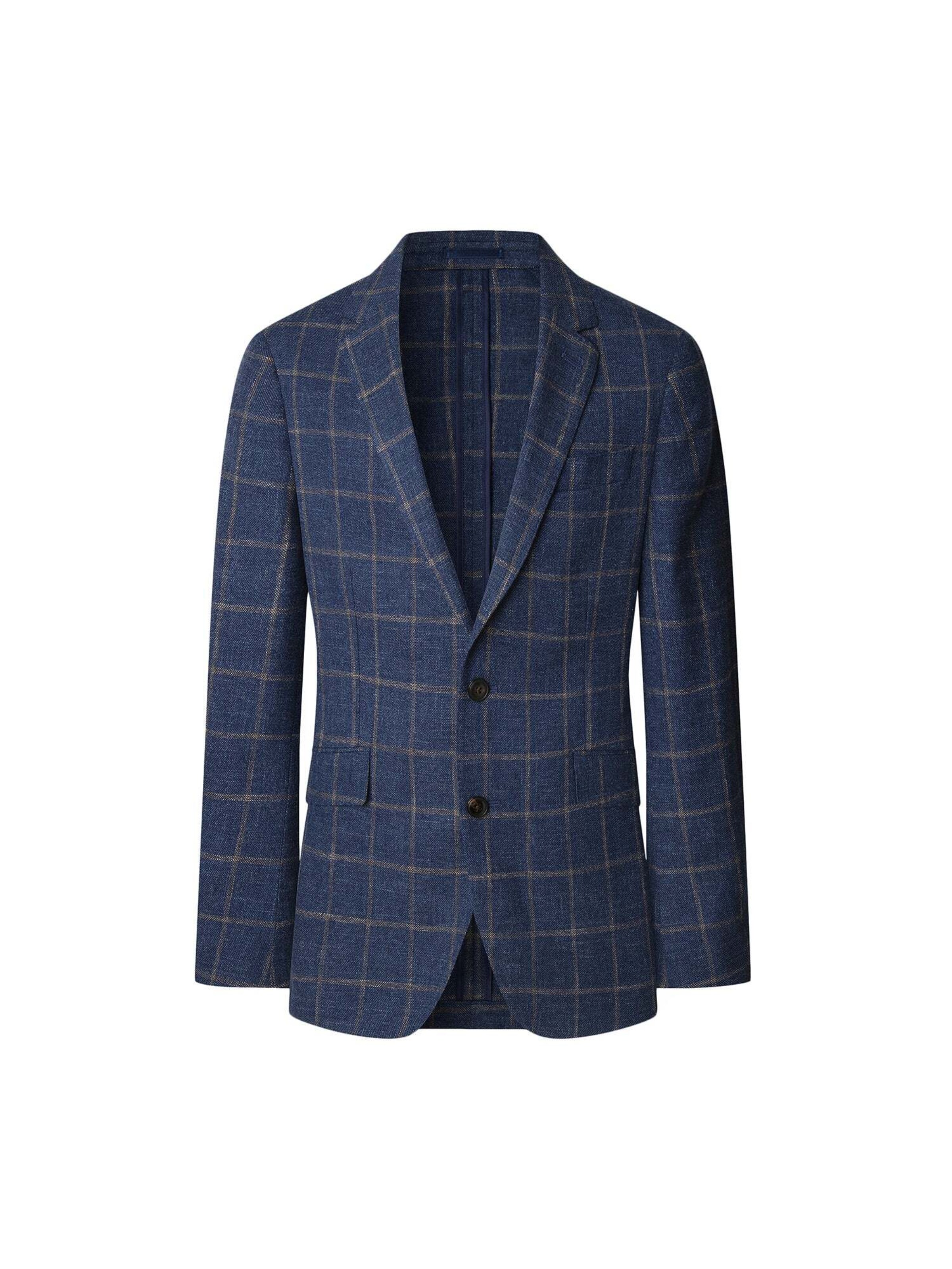 Hackett London Regular fit Colbert in Blauw: voorkant