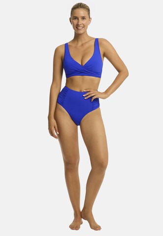 SEA LEVEL T-Shirt Bikinitop 'Essentials Edit' in Blau