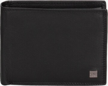 Portamonete 'Portafoglio Uomo Vera Pelle - Solo Soprani Slim Compatto 12x9,5 cm' di Solo Soprani in nero: frontale