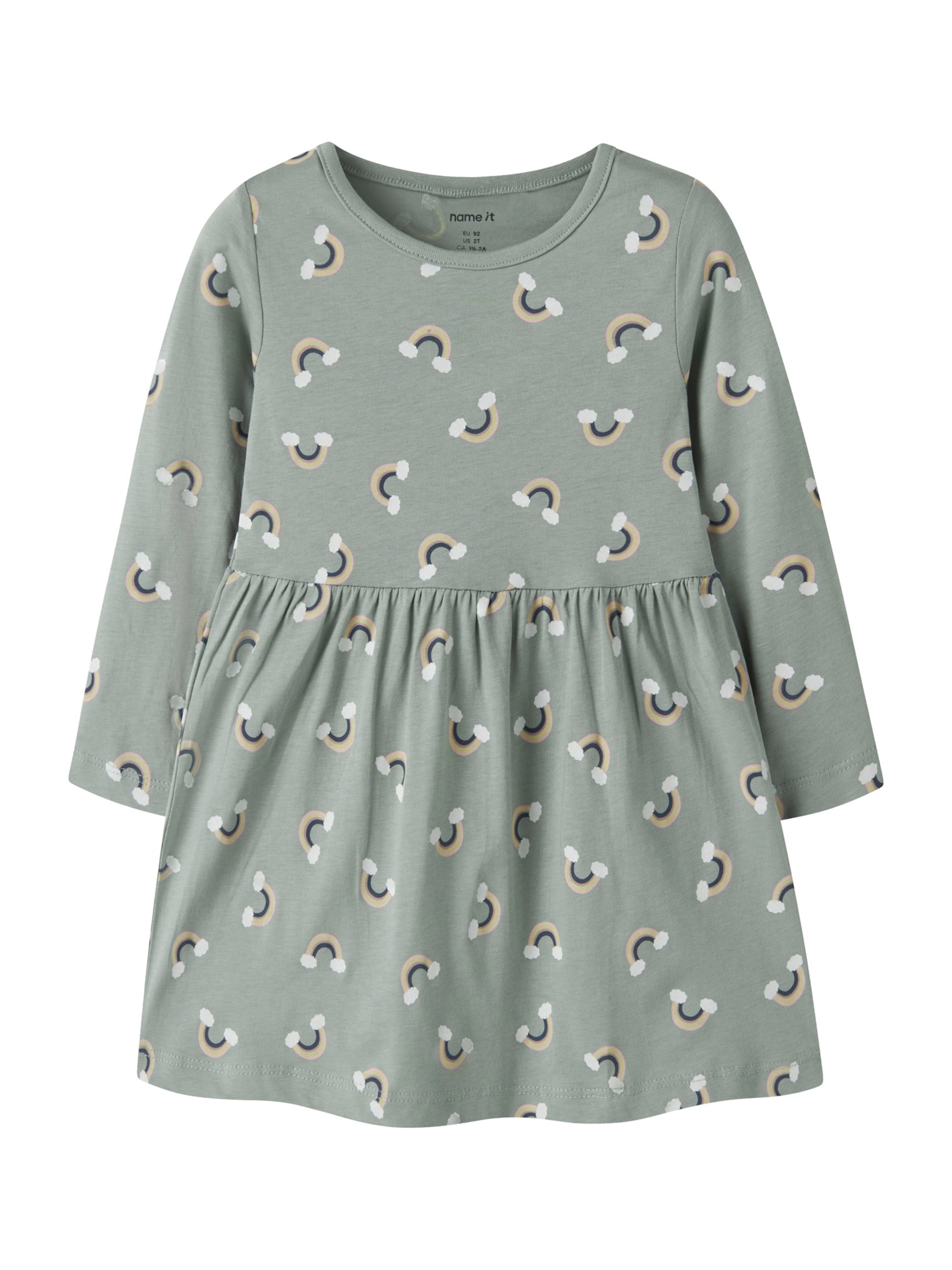 NAME IT Kleid 'NMFVILISA' in Grün: Vorderseite