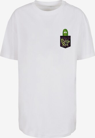 Maglietta 'Rick und Morty Pickle Rick' di F4NT4STIC in bianco: frontale