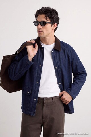 Trendyol - Chaqueta de entretiempo en azul: frente