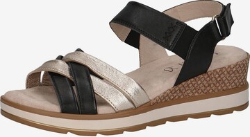 CAPRICE Strap Sandals in Black: front