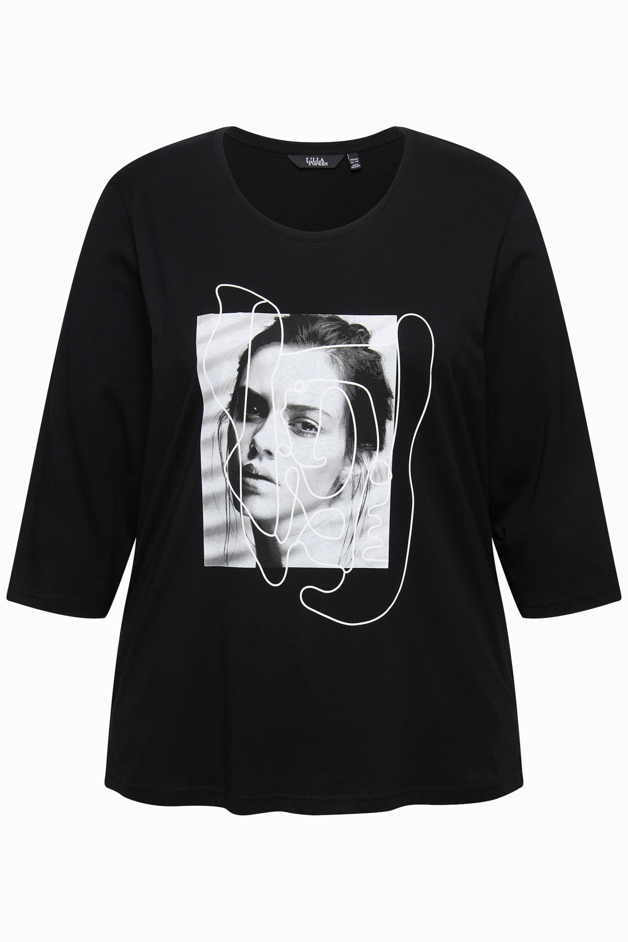 Ulla Popken Shirt in Black: front