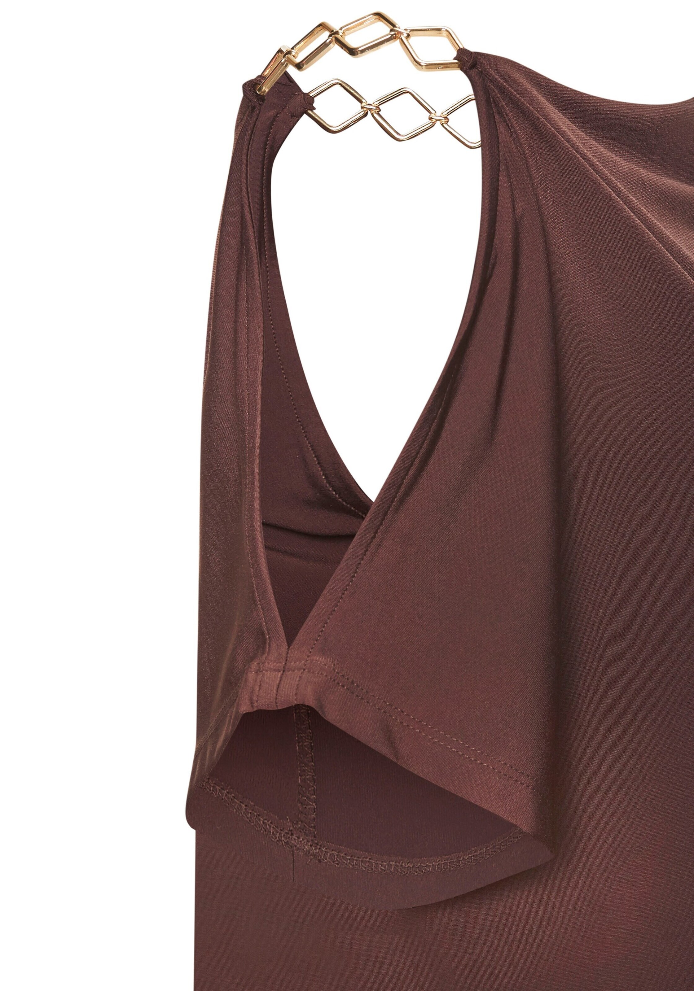 LASCANA Shirt in Brown