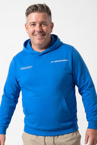 Men Plus Sweatshirt in Blauw