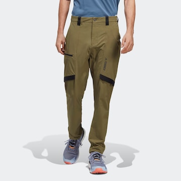 regular Pantaloni per outdoor 'Zupahike' di ADIDAS TERREX in verde: frontale