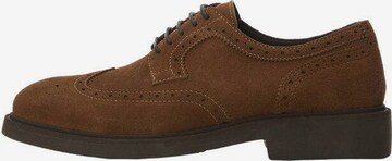 MANGO MAN Lace-Up Shoes 'Light' in Brown: front