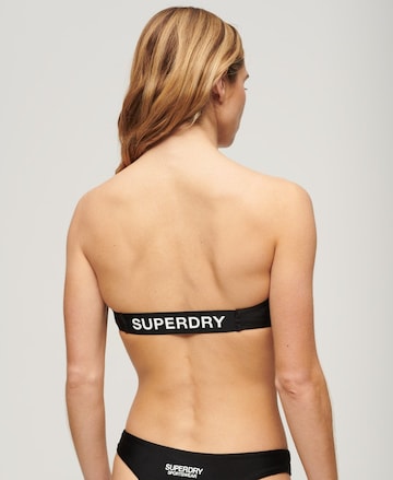 Superdry Bandeau Bikinitop in Zwart