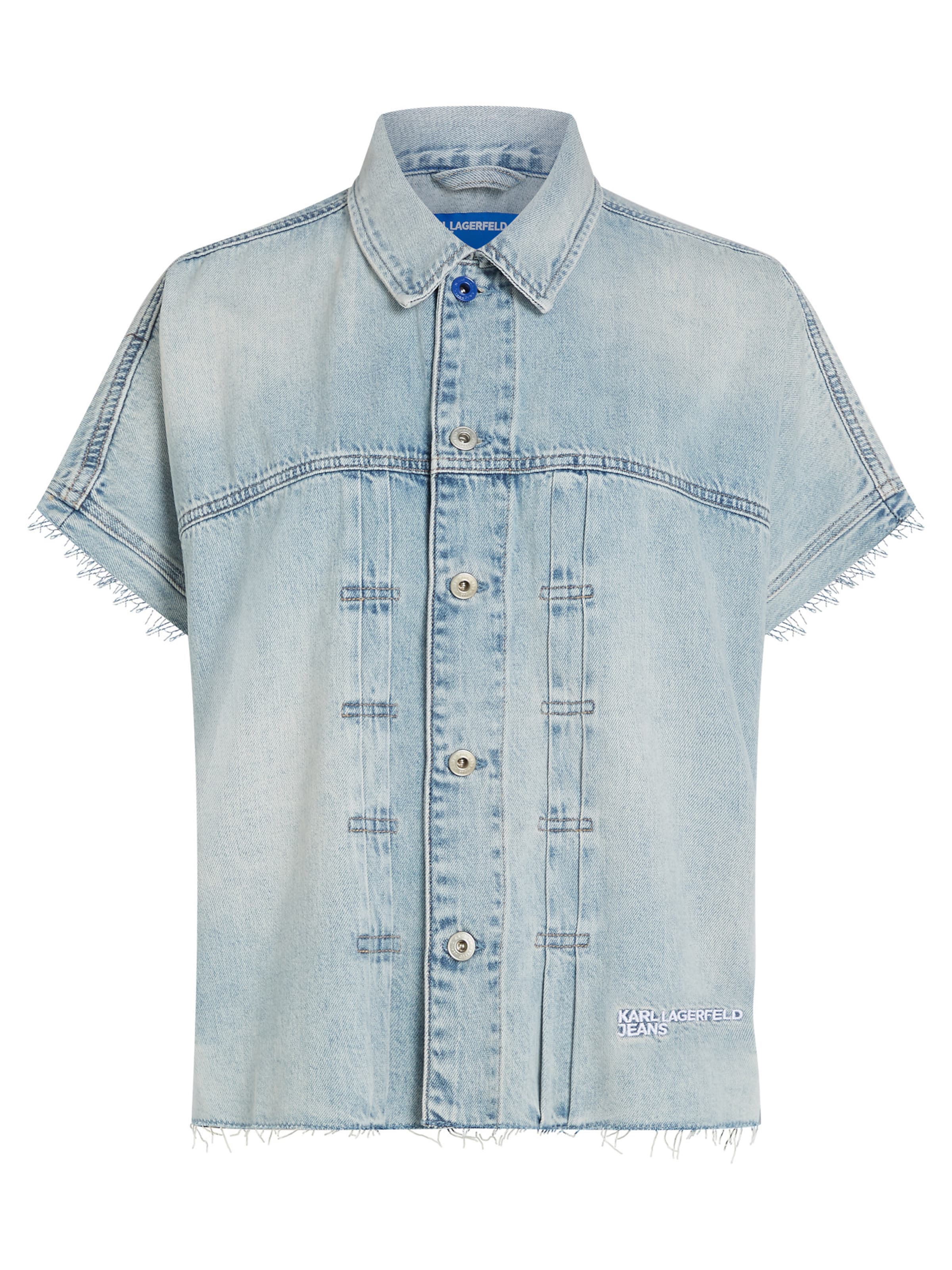 KARL LAGERFELD JEANS Prehodna jakna | modra barva: sprednja stran