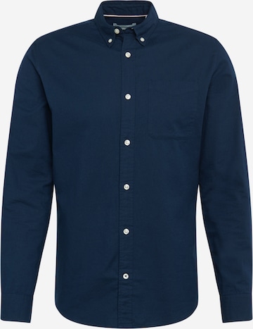 JACK & JONES Slim Fit Риза 'Oxford' в синьо: отпред