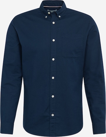 Coupe slim Chemise 'Oxford' JACK & JONES en bleu : devant