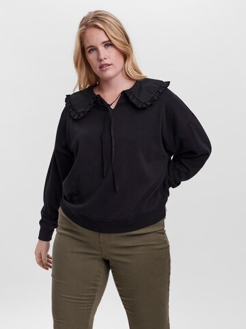Vero Moda Curve Sweatshirt 'Becca' in Schwarz: predná strana