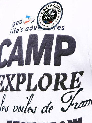 CAMP DAVID Zip-Up Hoodie in White