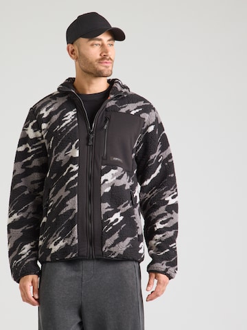 ICEPEAK - Chaqueta polar funcional 'ANVIS' en negro: frente