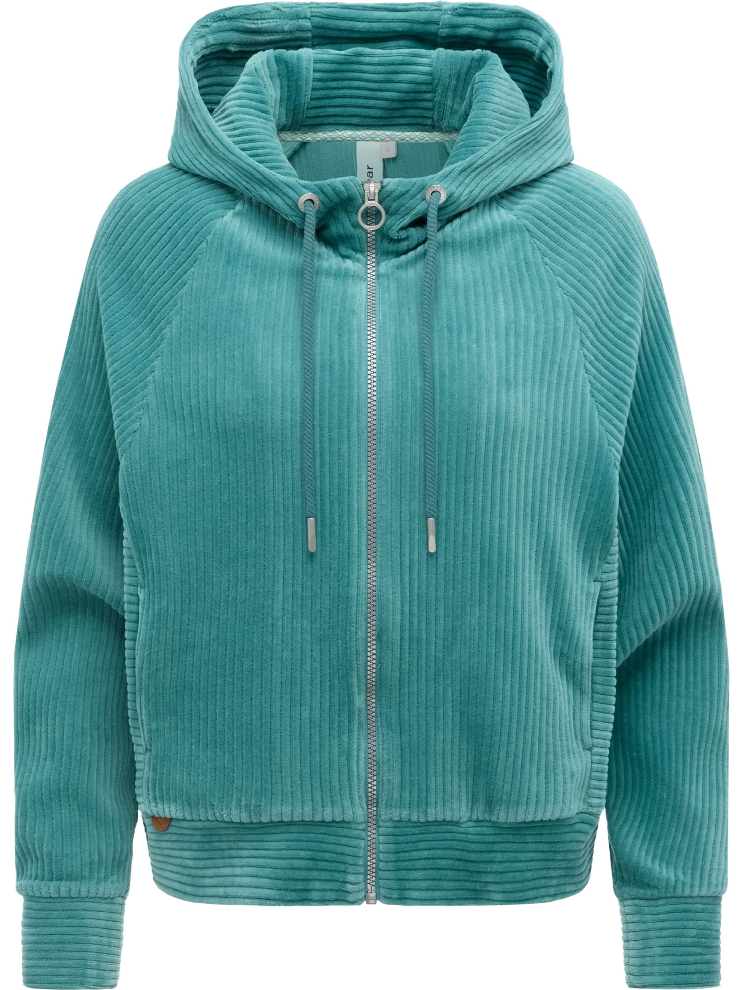 Ragwear Sweatvest 'Corduly' in Groen: voorkant