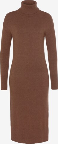 TAMARIS Knitted dress in Brown: front
