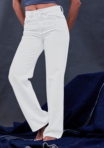 LASCANA Wide leg Jeans in White