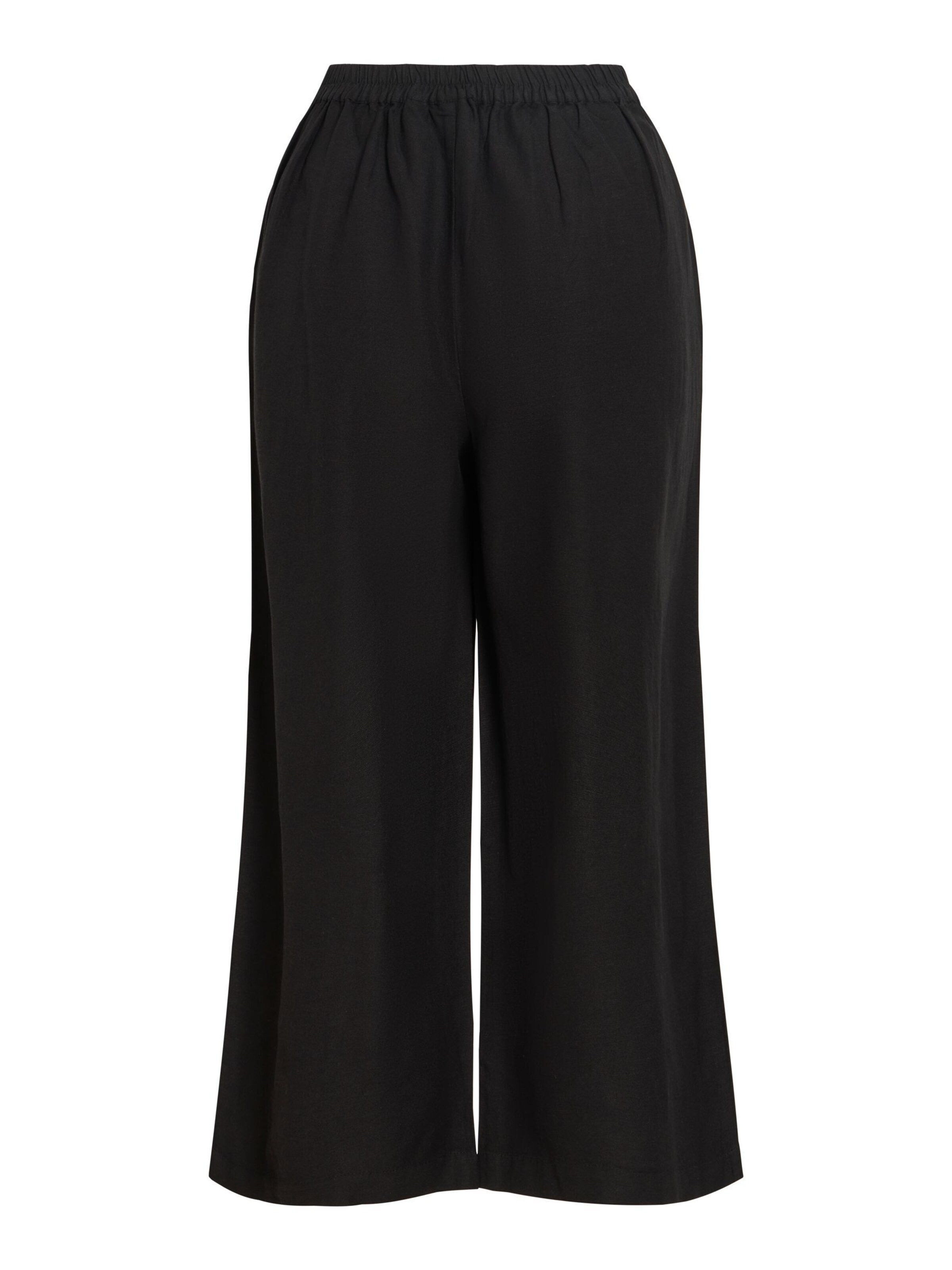 VILA Wide Leg Bukser 'VIPRISILLA' i sort