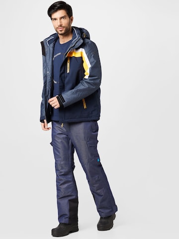 KILLTEC Regular Outdoor Pants 'Combloux' in Blue