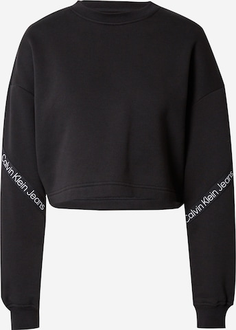 Sweat-shirt Calvin Klein Jeans en noir : devant