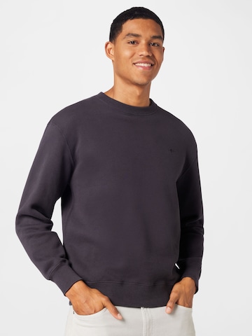 Bluză de molton de la Abercrombie & Fitch pe gri: față