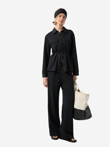 BOGNER Wide leg Pleat-front trousers ' ' in Black