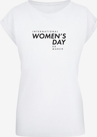 Merchcode Shirt 'International Women's Day' in Wit: voorkant